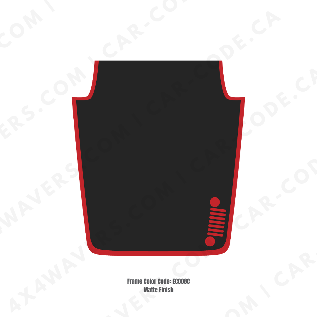 Decal Sticker Kit for JK Hood  – Vinyl Car Decals for Jeep Wrangler Models – Made in Canada Compatible with JK 2007 - 2018