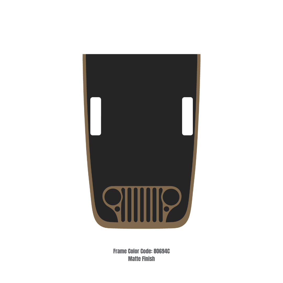 Decal Sticker Kit for JL Rubicon Hood β CJ STYLE β Vinyl Car Decals for Jeep Wrangler Models β Made in Canada - Compatible with JL 2018 - 2025