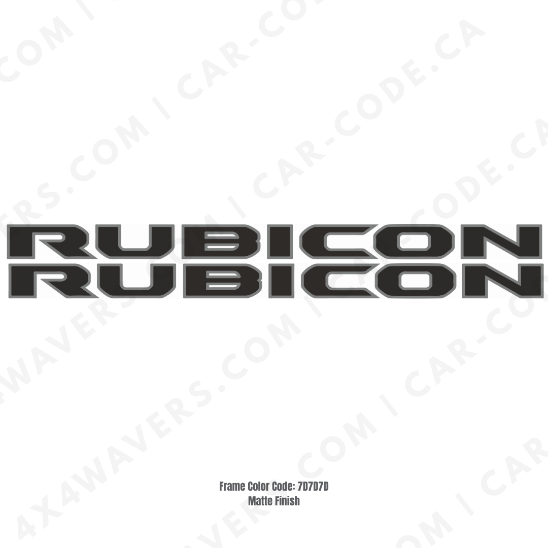 Rubicon Style Decal Sticker Kit for Hood Sides β Vinyl Car Decals for Jeep Wrangler Models β 2x Rubicon Decals β Made in Canada
