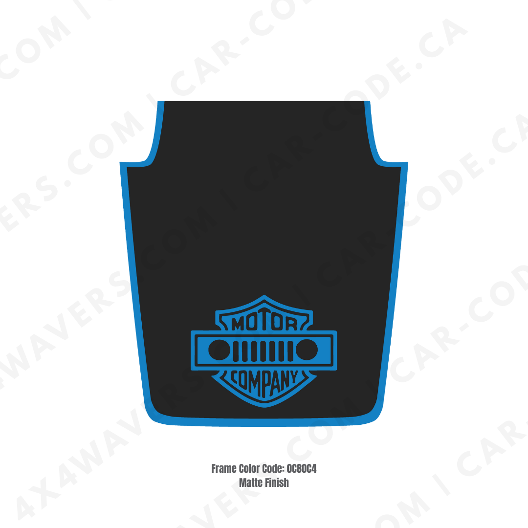 Decal Sticker Kit for JK Hood MOTOR COMPANY Style – Vinyl Car Decals for Jeep Wrangler Models – Made in Canada Compatible with JK 2007 - 2018