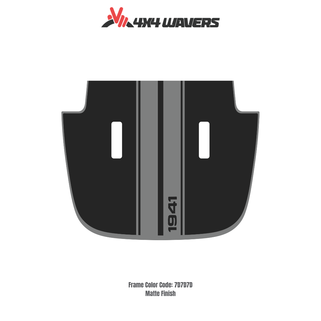 STRIPE Decal Sticker Kit for JL SAHARA Hood – Vinyl Car Decals for Jeep Wrangler Models – Made in Canada - Compatible with JL 2018 - 2025