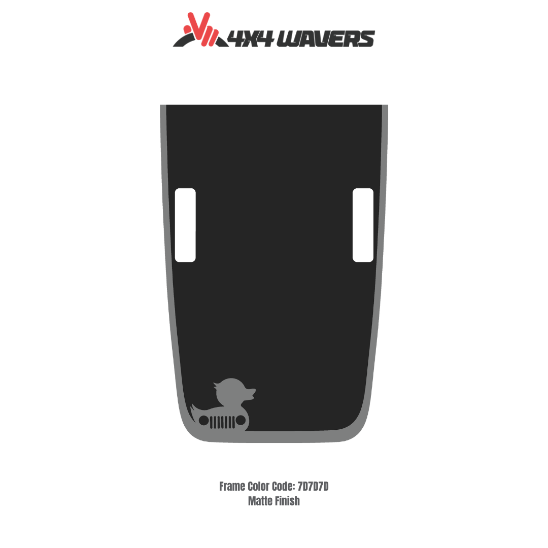 DUCK Decal Sticker Kit for JL Rubicon Hood β Vinyl Car Decals for Jeep Wrangler Models β Made in Canada - Compatible with JL 2018 - 2025