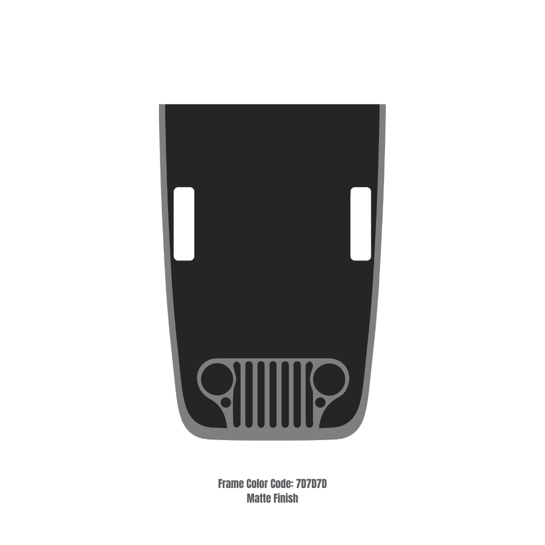 Decal Sticker Kit for JL Rubicon Hood β CJ STYLE β Vinyl Car Decals for Jeep Wrangler Models β Made in Canada - Compatible with JL 2018 - 2025