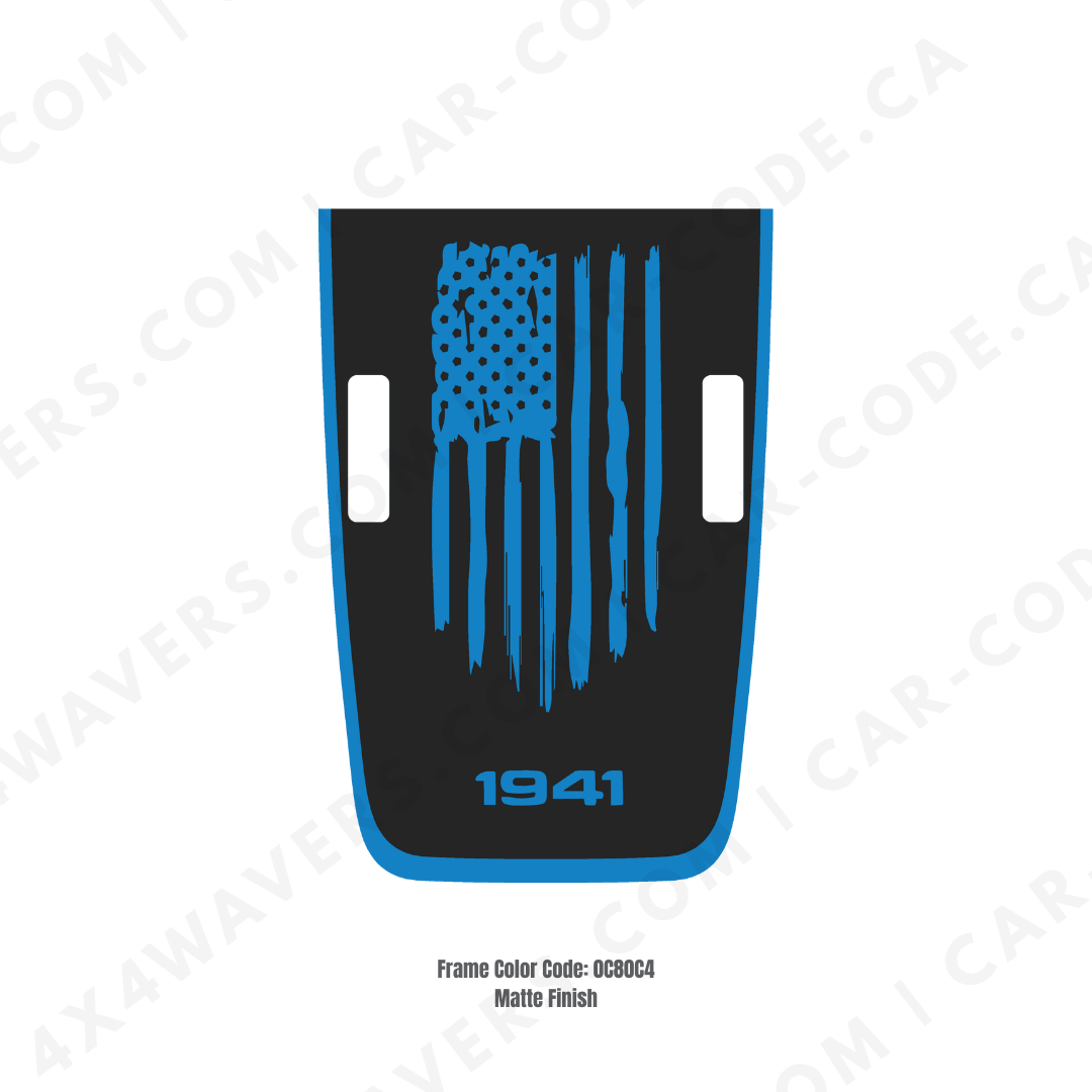 AMERICA 1941 Decal Sticker Kit for JL Rubicon Hood – Vinyl Car Decals for Jeep Wrangler Models – Made in Canada - Compatible with JL 2018 - 2025