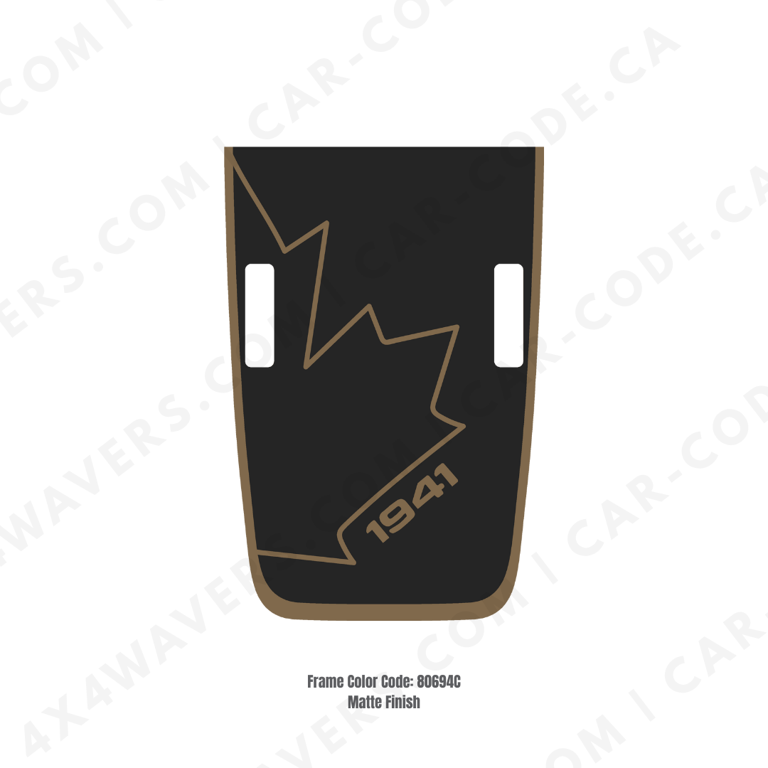 CANADA 1941 Decal Sticker Kit for JL Rubicon Hood – Vinyl Car Decals for Jeep Wrangler Models – Made in Canada - Compatible with JL 2018 - 2025