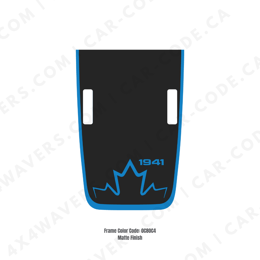 CANADA 1941 Decal Sticker Kit for JL Rubicon Hood – Vinyl Car Decals for Jeep Wrangler Models – Made in Canada - Compatible with JL 2018 - 2025