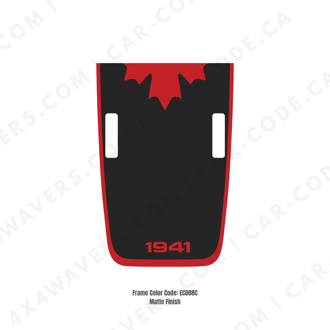 CANADA 1941 Decal Sticker Kit for JL Rubicon Hood – Vinyl Car Decals for Jeep Wrangler Models – Made in Canada - Compatible with JL 2018 - 2025