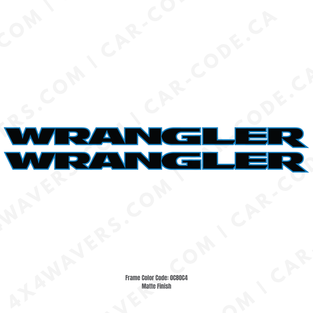Decal Sticker Kit for WRANGLER Hood Sides – Vinyl Car Decals compatible with Jeep Wrangler Models – 2x Decals – Made in Canada