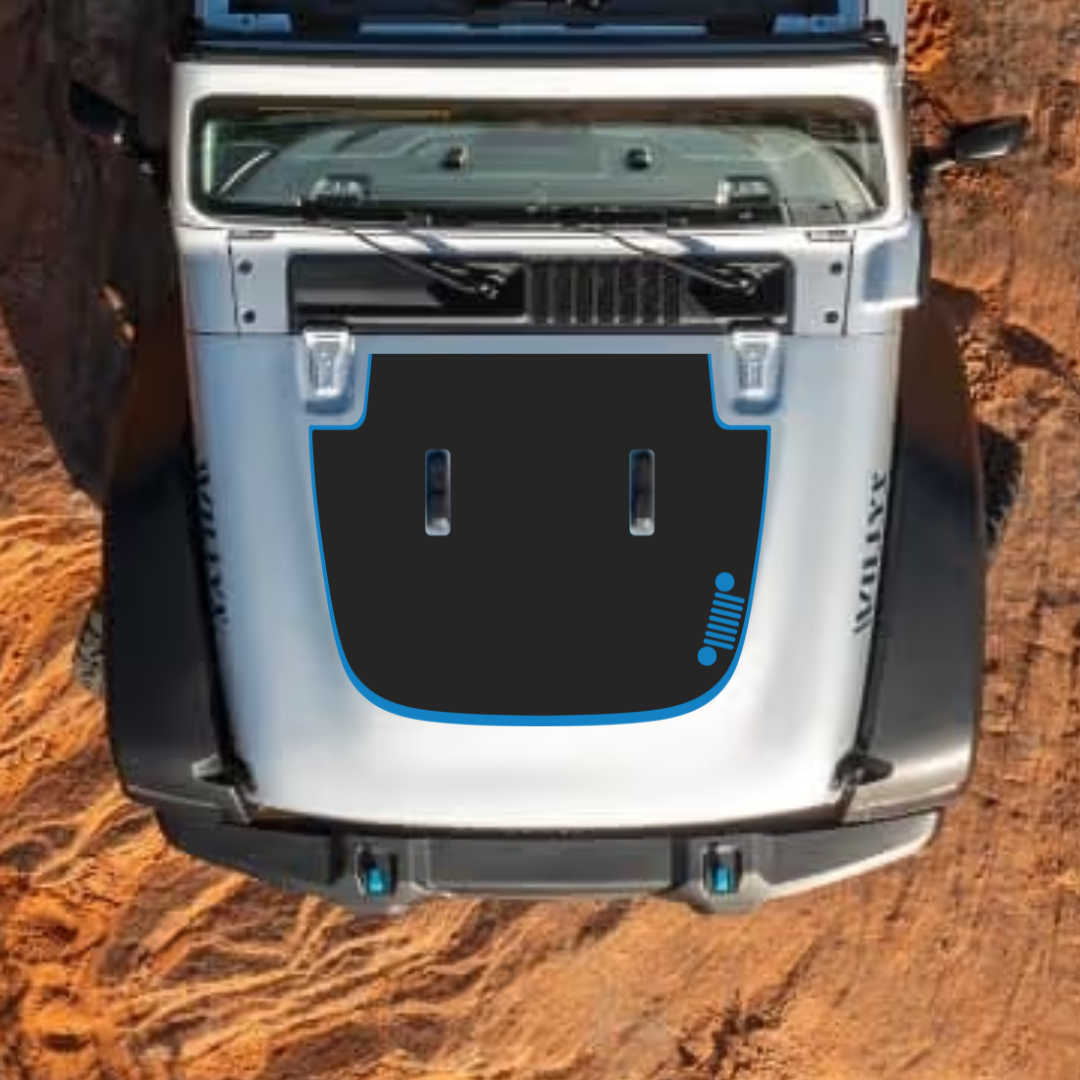 Decal Sticker Kit for JL SAHARA Hood β Vinyl Car Decals for Jeep Wrangler Models β Made in Canada - Compatible with JL 2018 - 2025