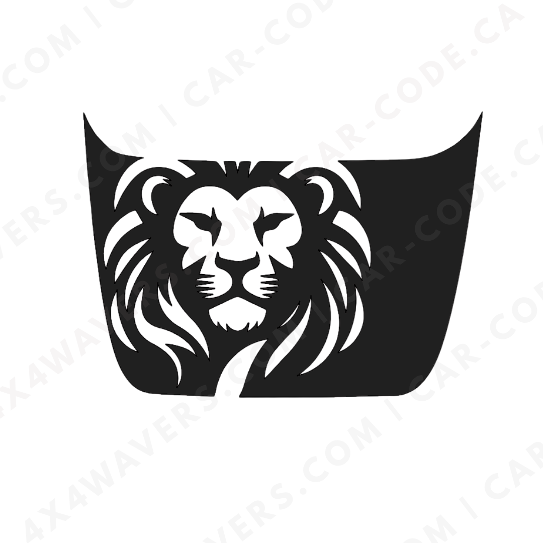 Ford F-150 Raptor Hood Panel – Lion Crest (Cut-Out or Solid) – 2017–2025 – Printed Matte 3M or Avery Cut-Vinyl