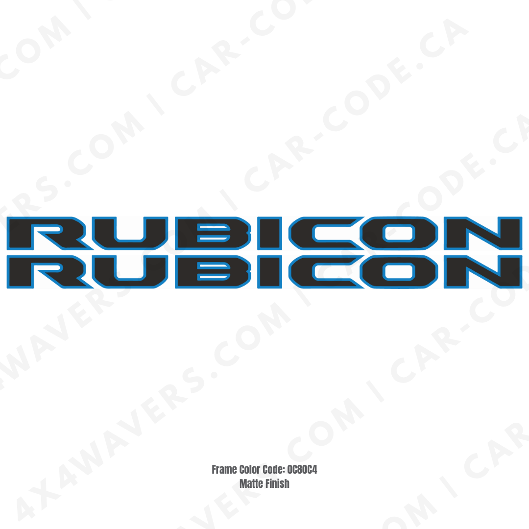 Rubicon Style Decal Sticker Kit for Hood Sides β Vinyl Car Decals for Jeep Wrangler Models β 2x Rubicon Decals β Made in Canada