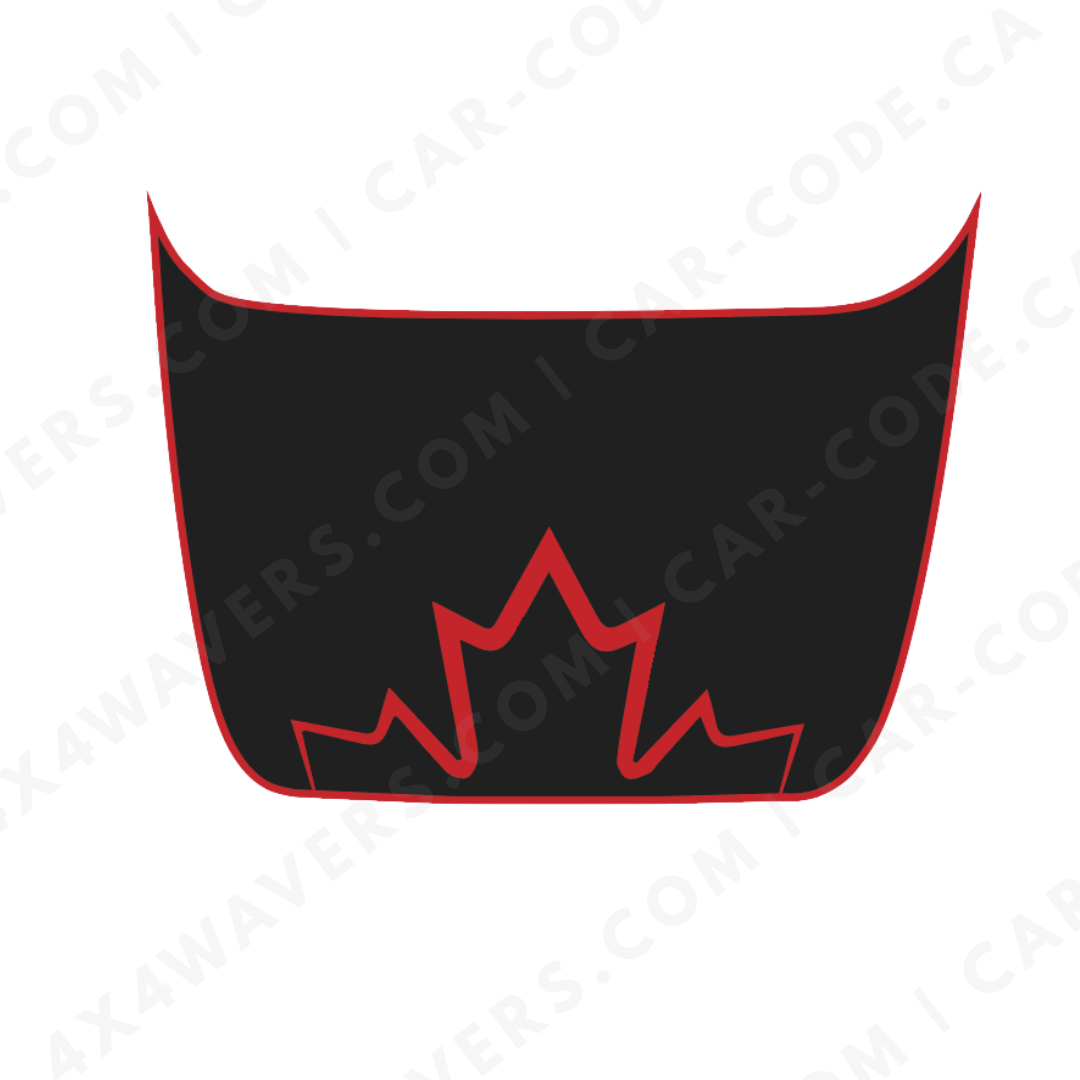 Ford F-150 Raptor Hood Panel – Maple Edge (Red/Blue/Sand/Gray/Green + Cut-Out) – 2017–2025 – Printed Matte 3M or Avery Cut-Vinyl