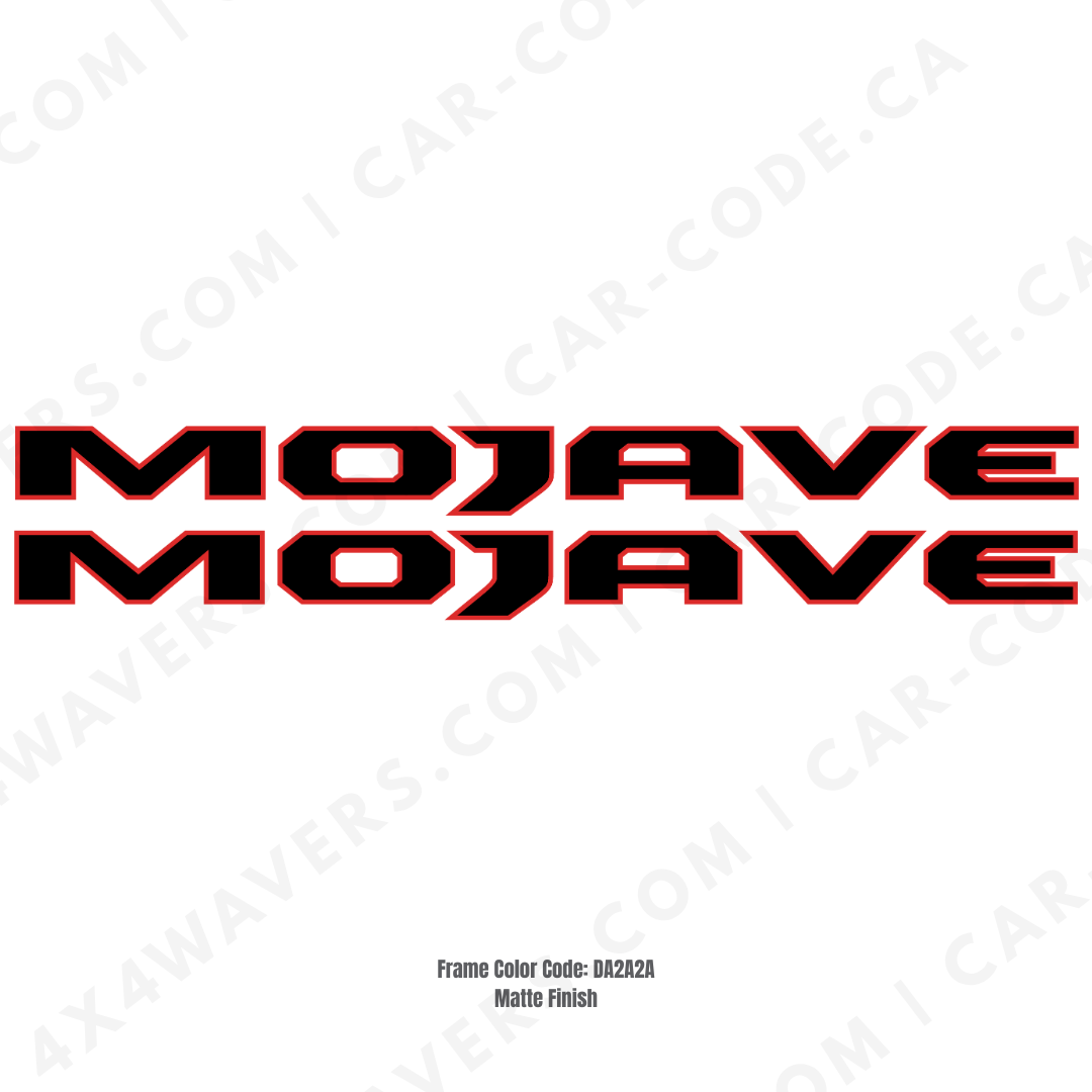 Decal Sticker Kit for Hood Sides – Mojave Style Vinyl Car Decals compatible with Jeep Wrangler Models –2xDecals – Made in Canada