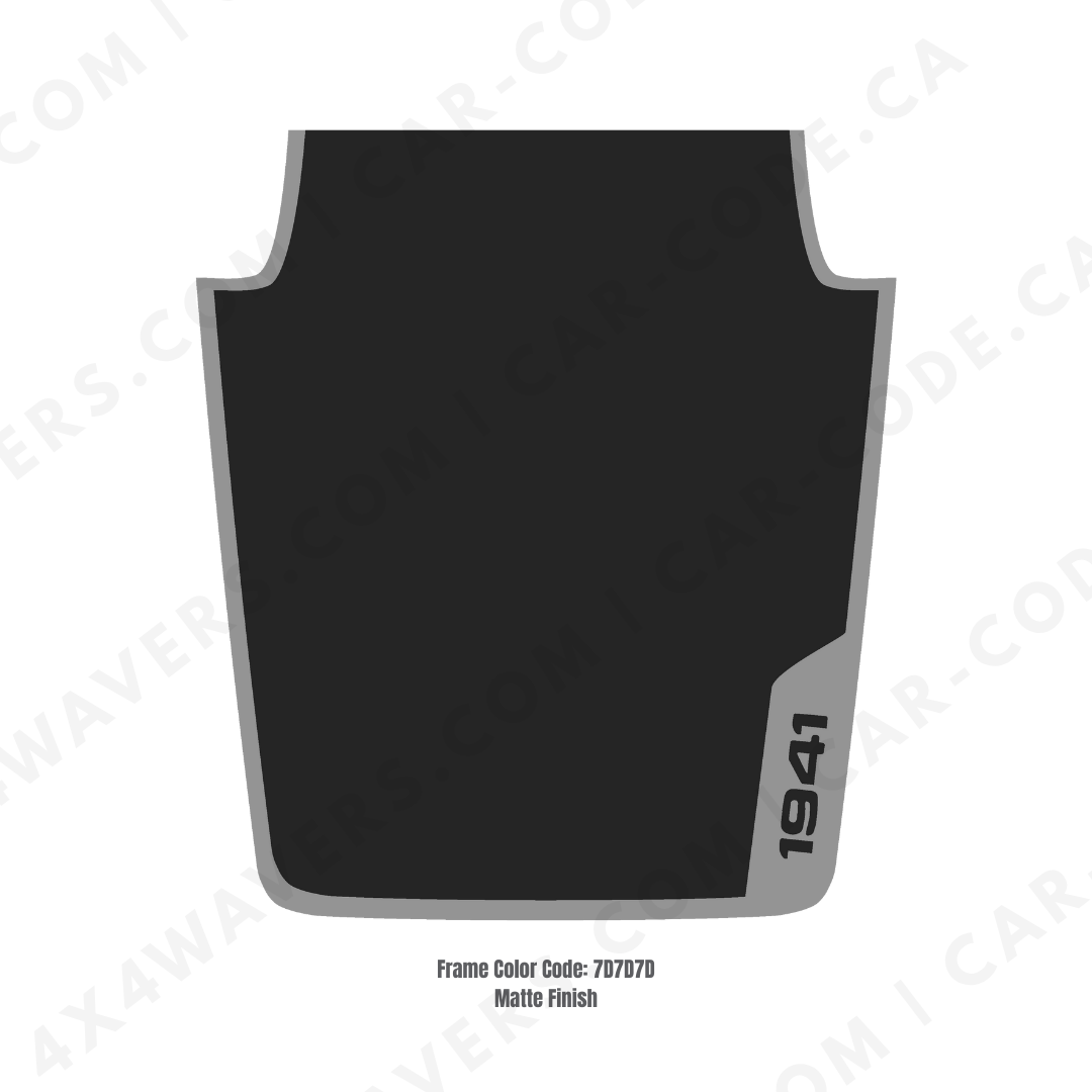 Decal Sticker Kit for JK Hood 1941 Style – Vinyl Car Decals for Jeep Wrangler Models – Made in Canada Compatible with JK 2007 - 2018