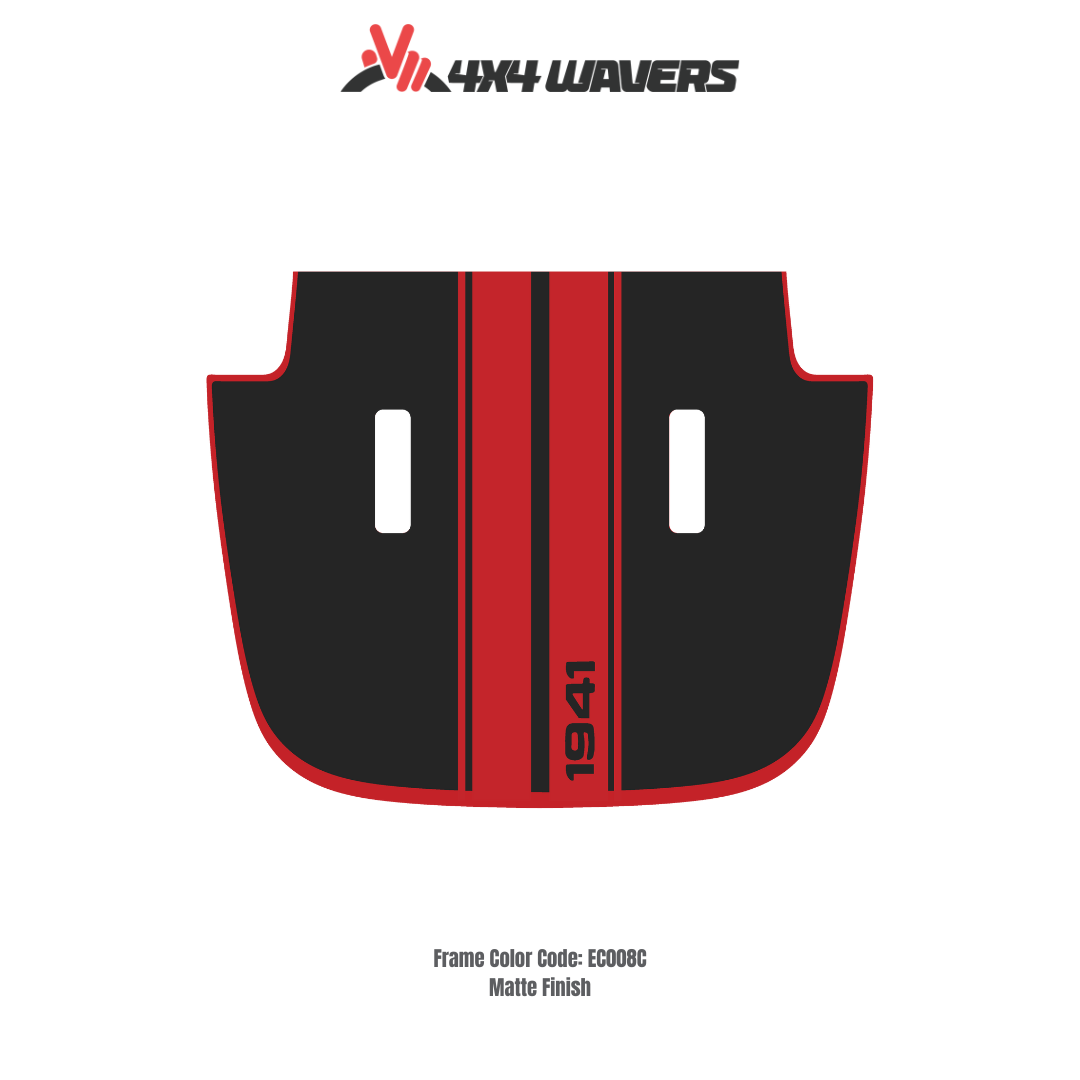 STRIPE Decal Sticker Kit for JL SAHARA Hood – Vinyl Car Decals for Jeep Wrangler Models – Made in Canada - Compatible with JL 2018 - 2025