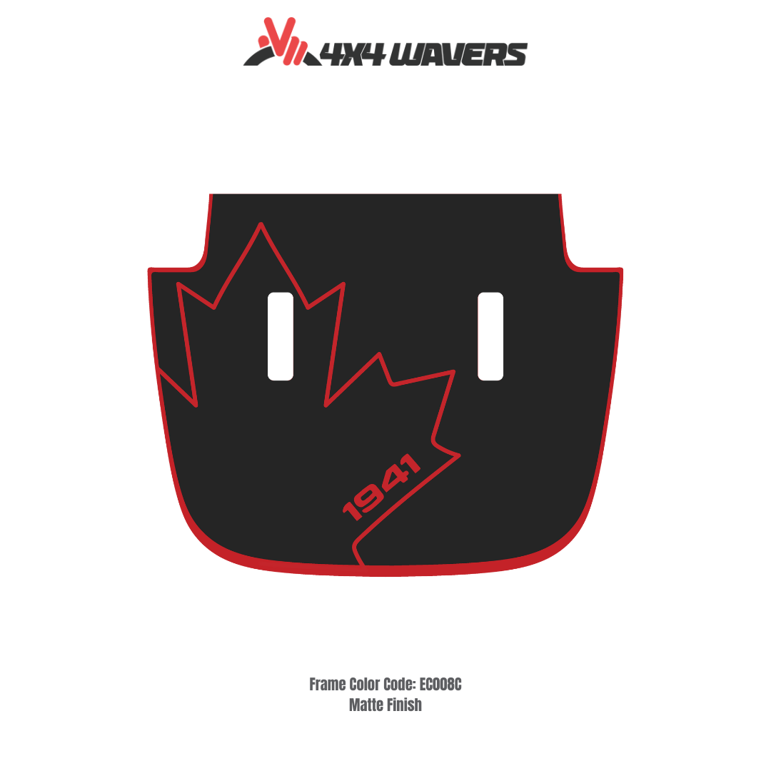 CANADA 1941 Decal Sticker Kit for JL SAHARA Hood – Vinyl Car Decals for Jeep Wrangler Models – Made in Canada - Compatible with JL 2018 - 2025