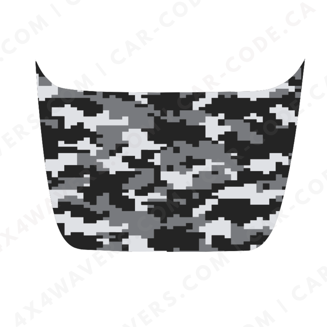 Ford F-150 Raptor Hood Panel – CAMO Series (Woodland / Urban Digi) – 2017–2025 – Printed Matte 3M or Avery Cut-Vinyl