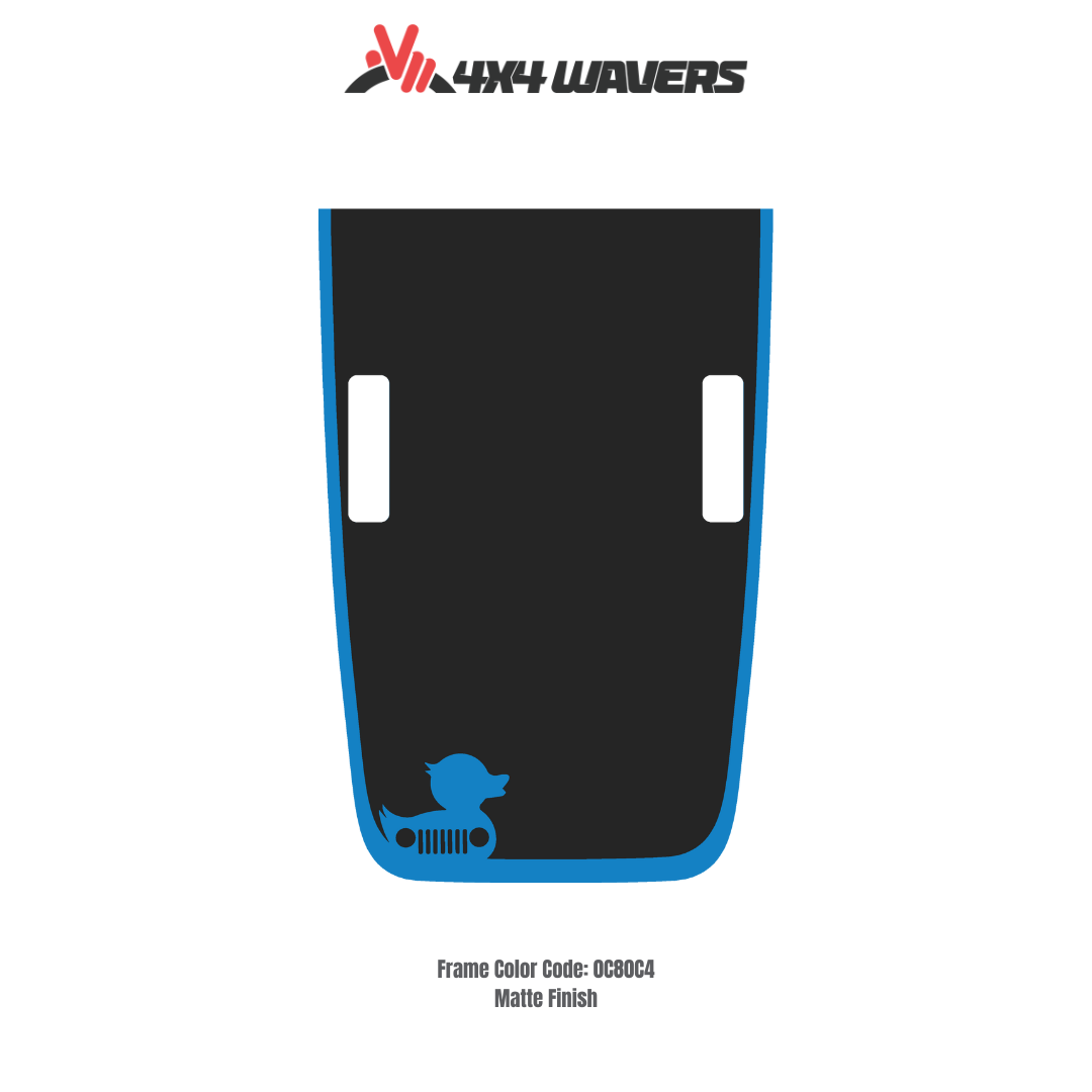 DUCK Decal Sticker Kit for JL Rubicon Hood β Vinyl Car Decals for Jeep Wrangler Models β Made in Canada - Compatible with JL 2018 - 2025