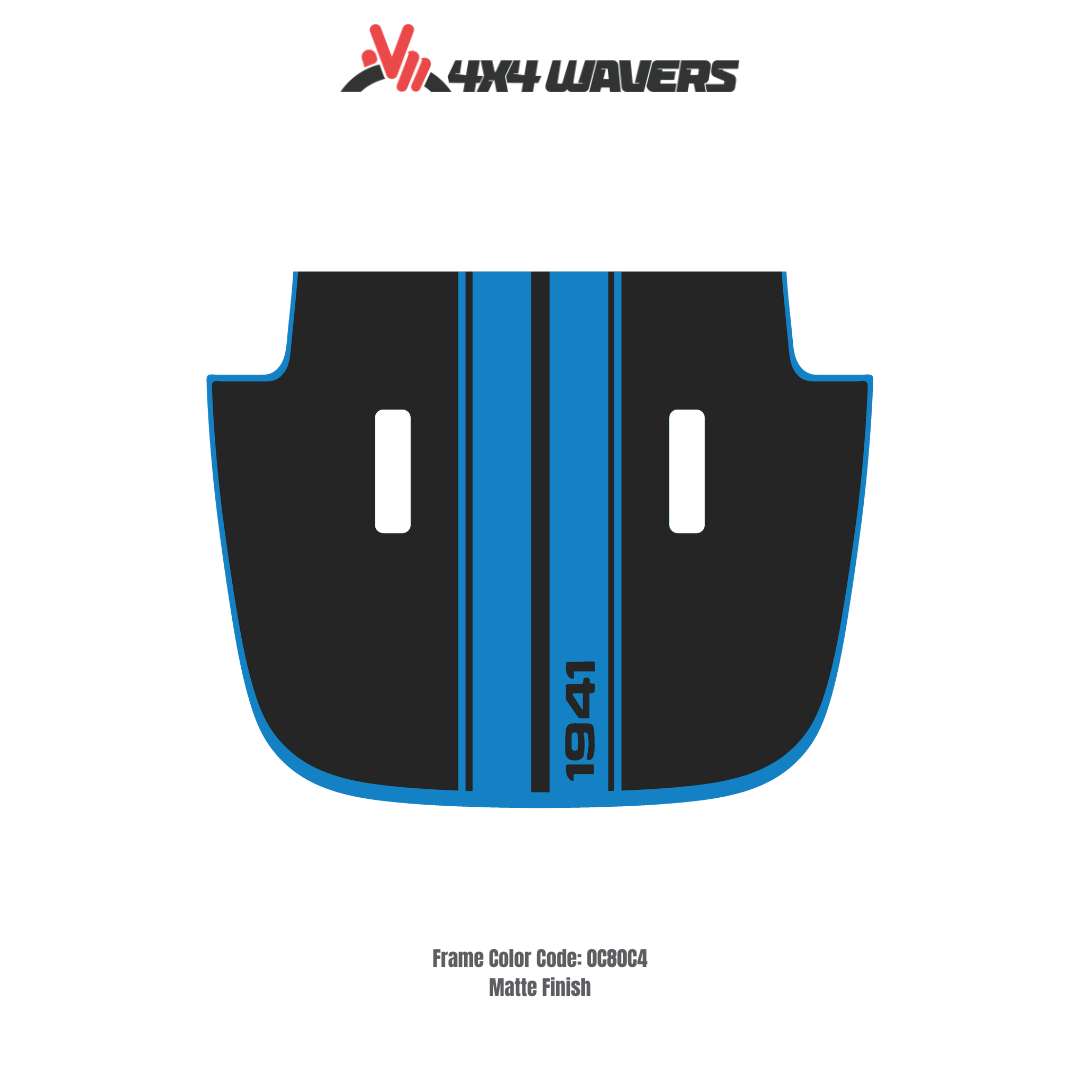 STRIPE Decal Sticker Kit for JL SAHARA Hood – Vinyl Car Decals for Jeep Wrangler Models – Made in Canada - Compatible with JL 2018 - 2025