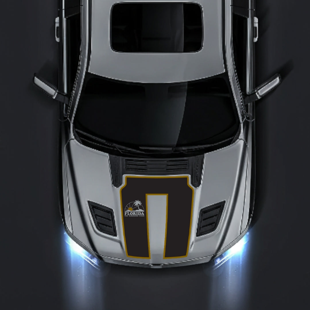 Performance Hood Panel Decal/Sticker - Florida - Cut - Border Graphic Kit - For Dodge RAM 1500 2019-2025 - Premium Vinyl