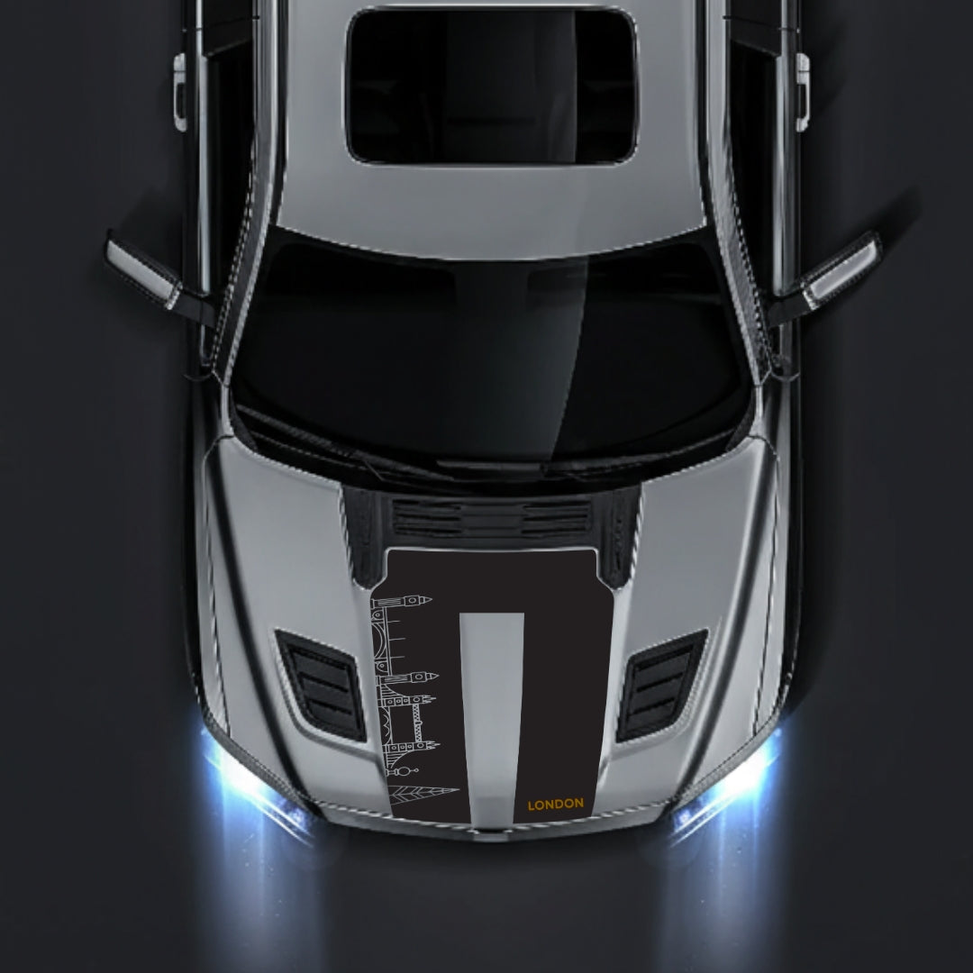 Performance Hood Panel Decal/Sticker - London Skyline - Cut Graphic Kit - For Dodge RAM 1500 2019-2025 - Premium Vinyl