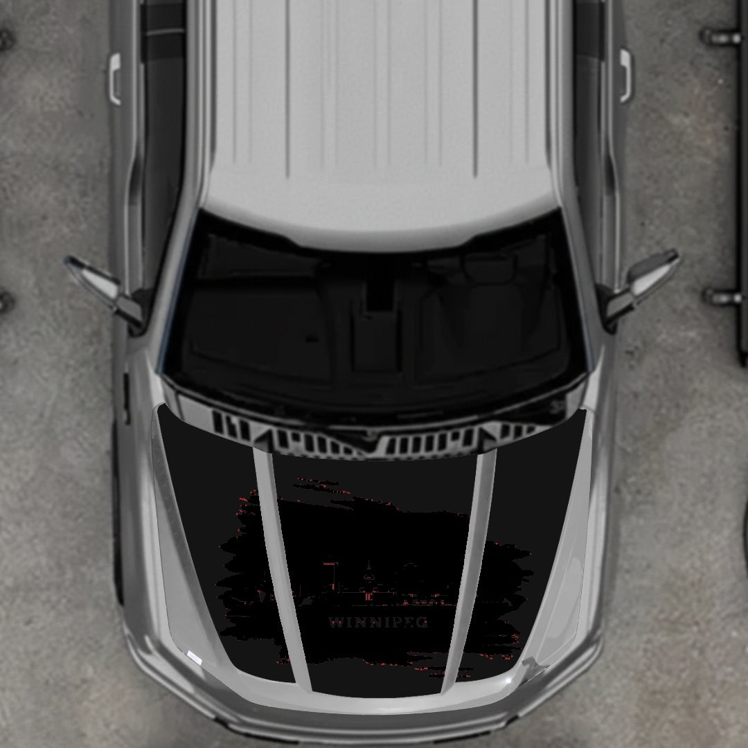 Hood Panel Decal/Sticker - Winnipeg Graphic Kit - For Ford F-150 2020-2026 - Premium Vinyl