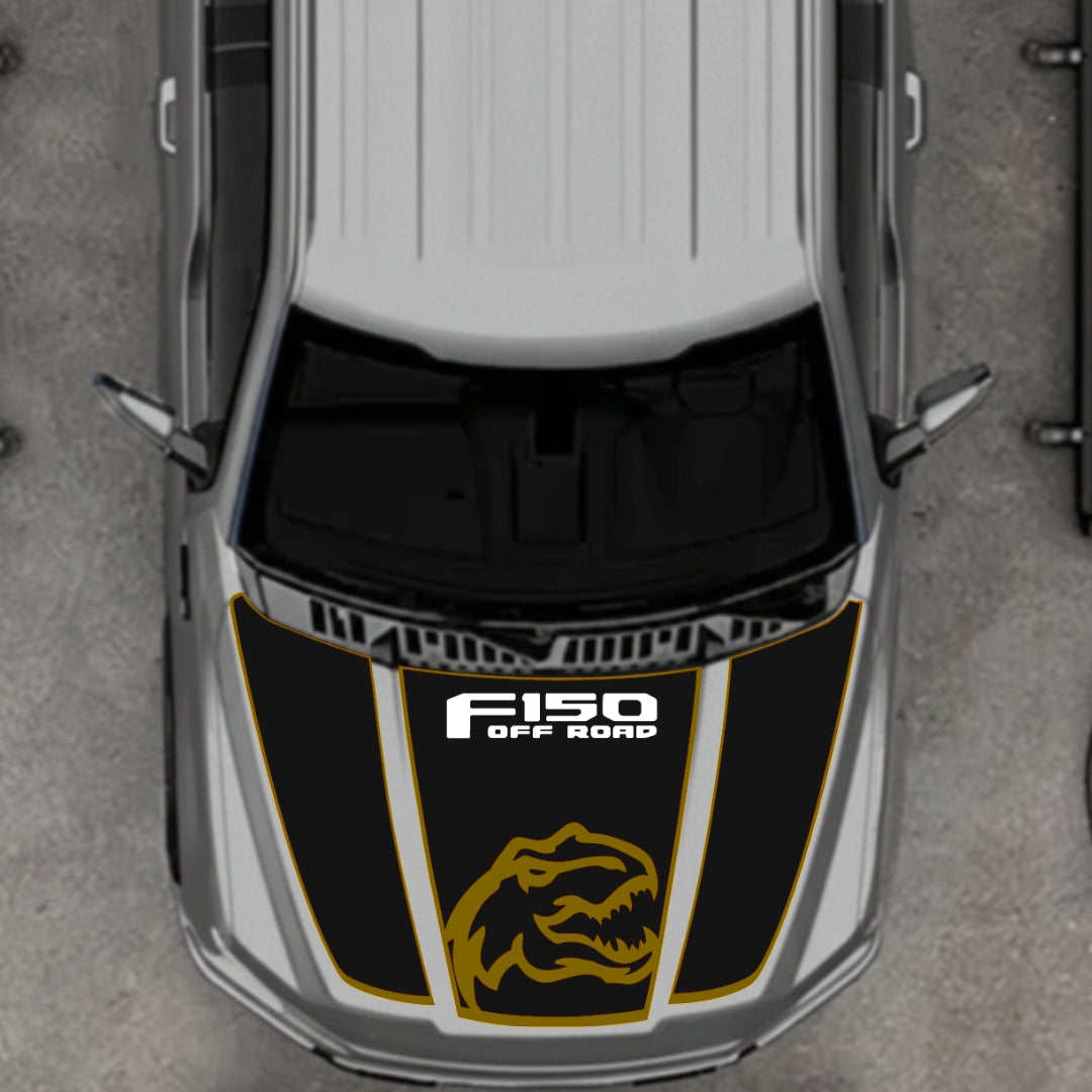 Hood Panel Decal/Sticker - Rex Style 5 Graphic Kit - For Ford F-150 2020-2026 - Premium Vinyl