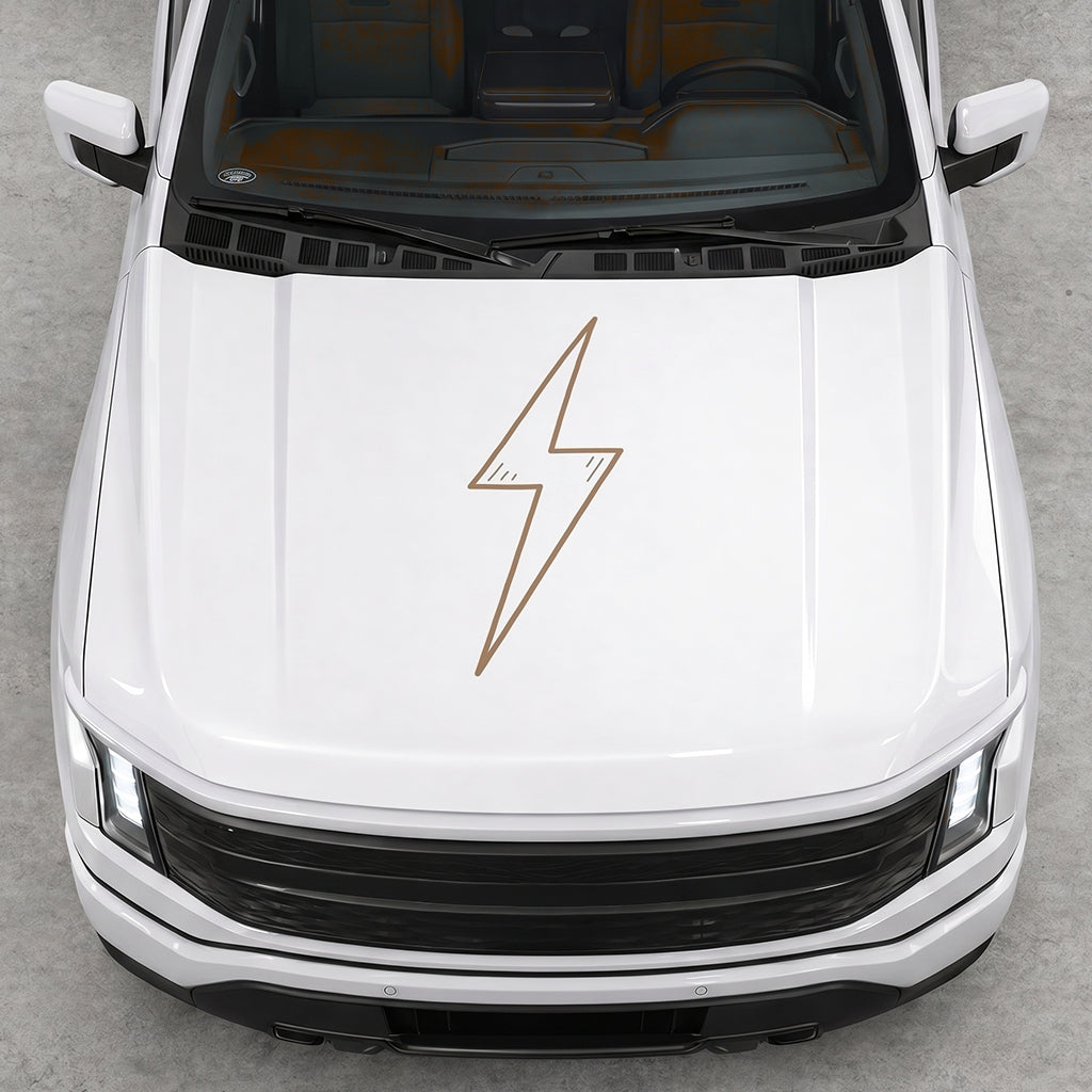 Hood Panel Decal/Sticker - Cut Electric Graphic Decal Graphic Kit - For FORD F-150 2015-2020 - Premium Vinyl
