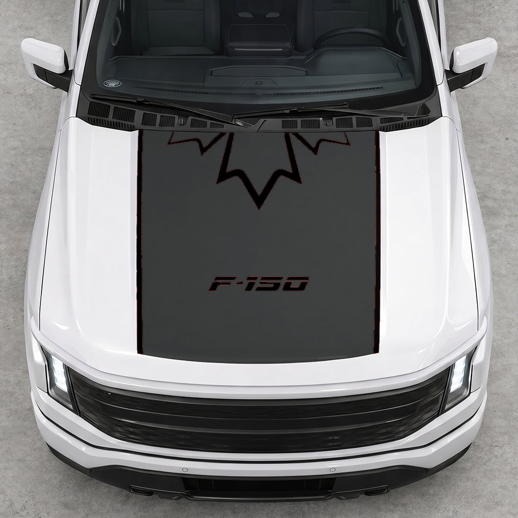 Hood Panel Decal/Sticker - Canada Upper Leaf Graphic Decal Graphic Kit - For Ford F-150 2015-2020 - Premium Vinyl