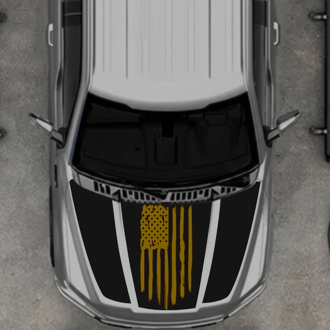 Hood Panel Decal/Sticker - USA Style 15 Graphic Kit - For Ford F-150 2020-2026 - Premium Vinyl