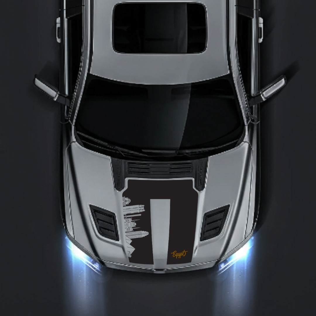 Performance Hood Panel Decal/Sticker - Egypt Skyline - Cut Graphic Kit - For Dodge RAM 1500 2019-2025 - Premium Vinyl
