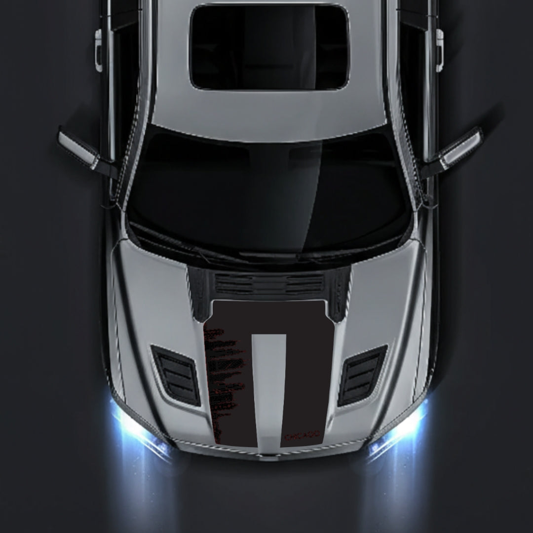 Hood Panel Decal/Sticker - Chicago Skyline Graphic Kit - For Dodge RAM 1500 2019-2025 - Premium Vinyl