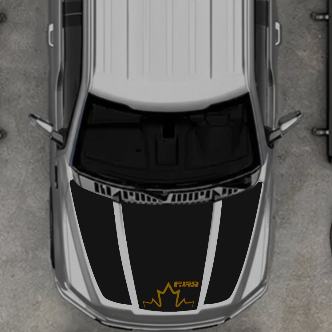 Hood Panel Decal/Sticker - Canada Style 1 Graphic Kit - For Ford F-150 2020-2026 - Premium Vinyl