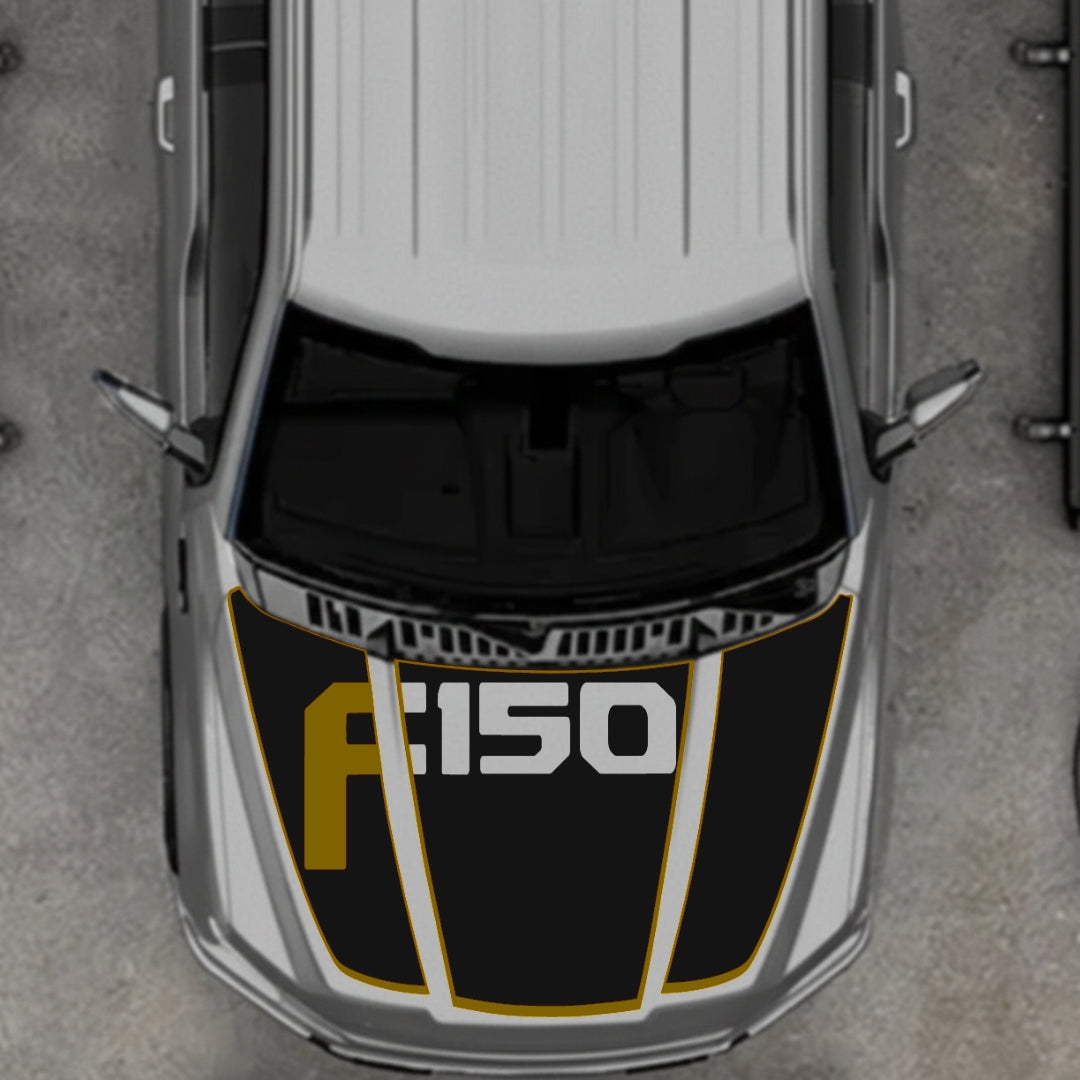 Hood Panel Decal/Sticker - Style 14 Graphic Kit - For Ford F-150 2020-2026 - Premium Vinyl
