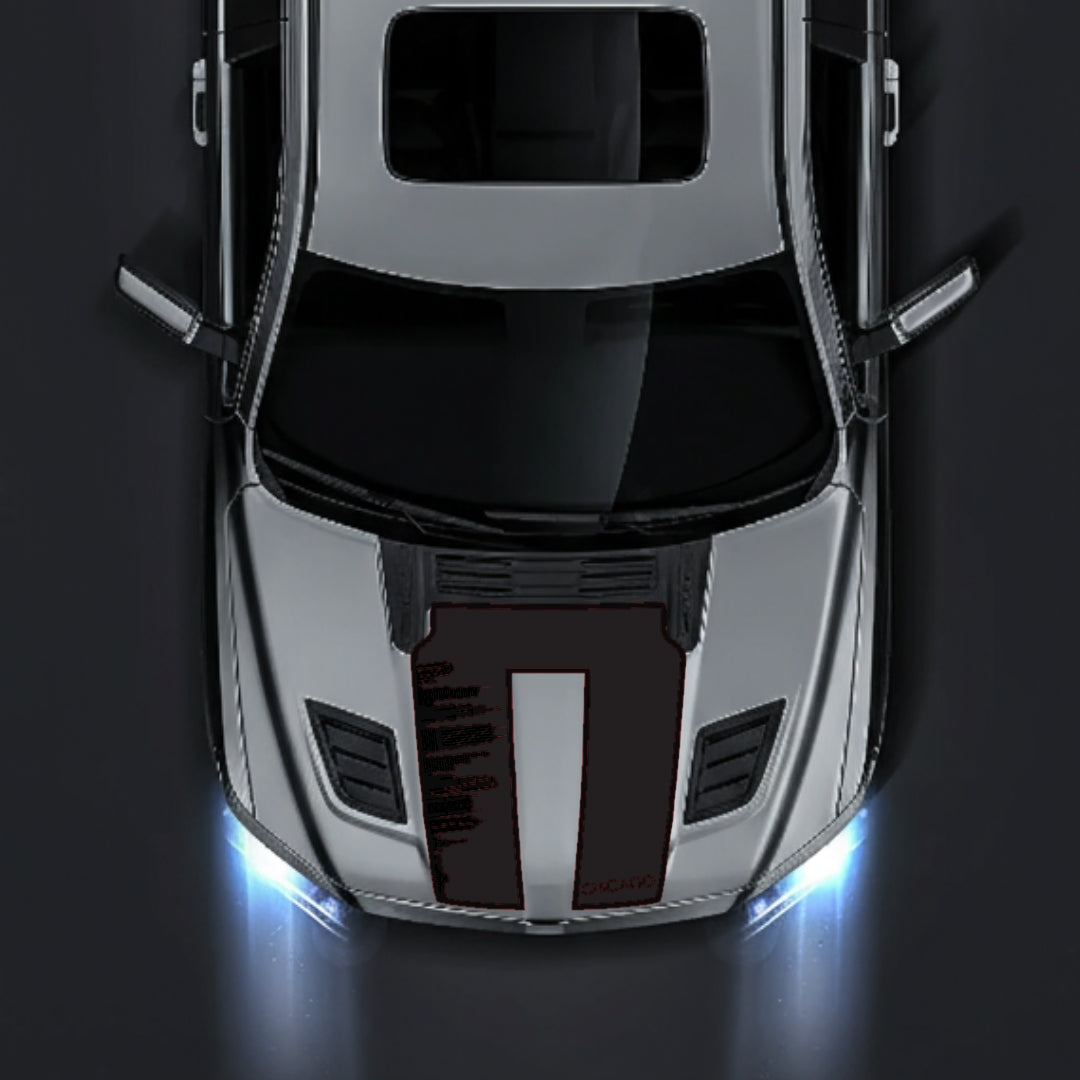 Hood Panel Decal/Sticker - Chicago Skyline - Border Graphic Kit - For Dodge RAM 1500 2019-2025 - Premium Vinyl