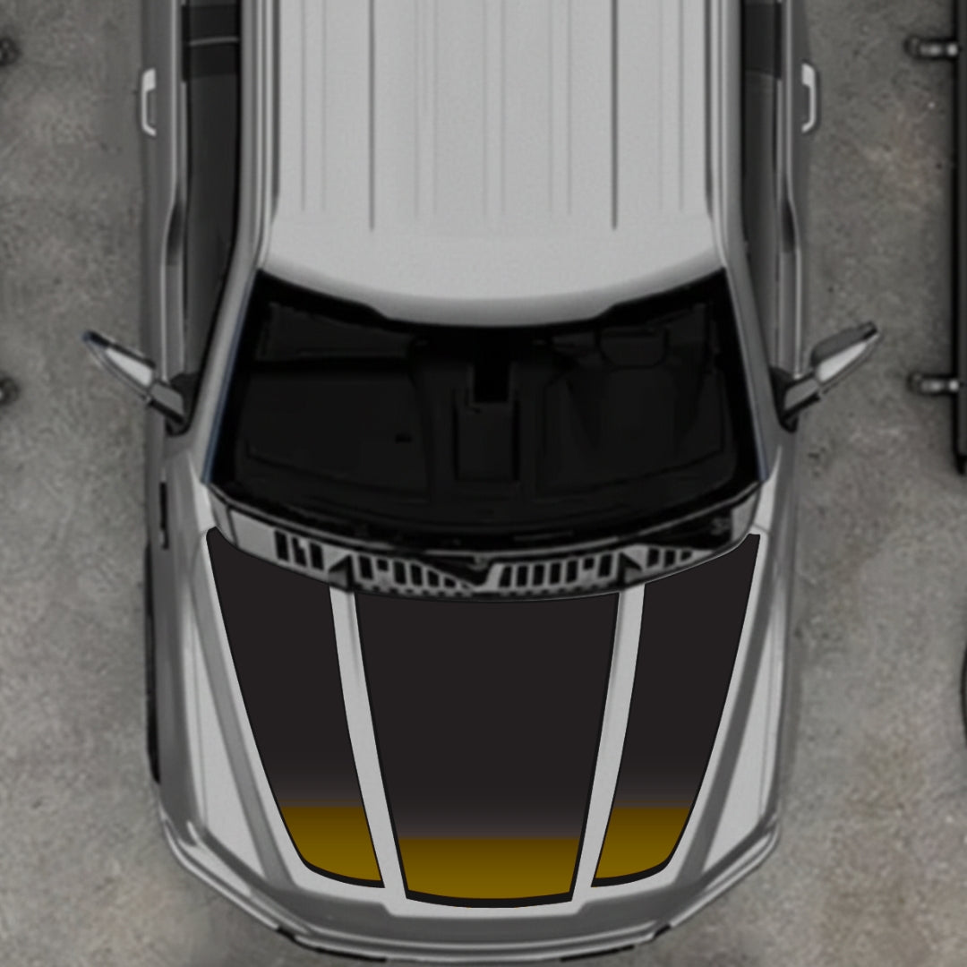 Hood Panel Decal/Sticker - Shades - Border Graphic Kit - For Ford F-150 2020-2026 - Premium Vinyl