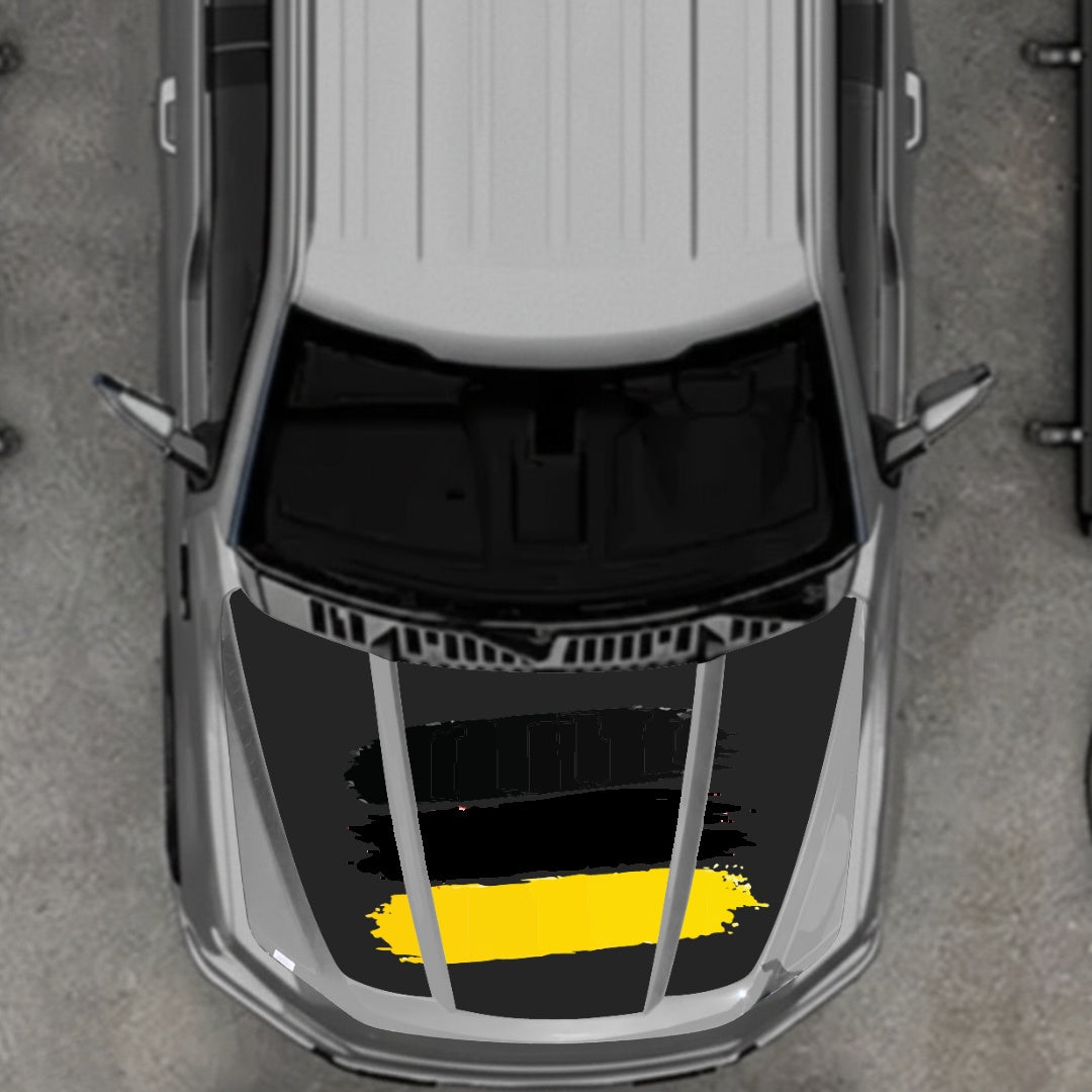 Hood Panel Decal/Sticker - Germany Flag Graphic Kit - For Ford F-150 2020-2026 - Premium Vinyl