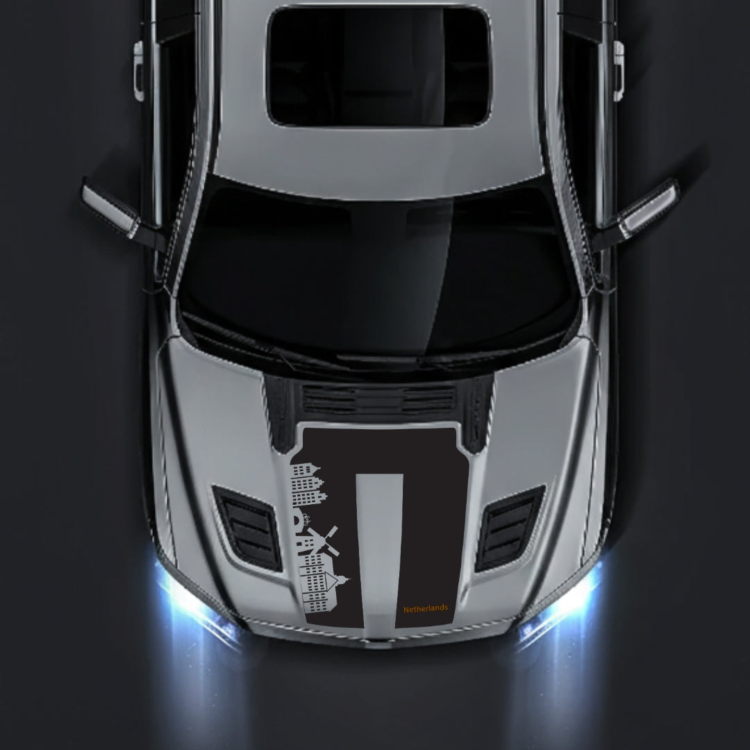 Performance Hood Panel Decal/Sticker - Netherlands Skyline - Cut Graphic Kit - For Dodge RAM 1500 2019-2025 - Premium Vinyl