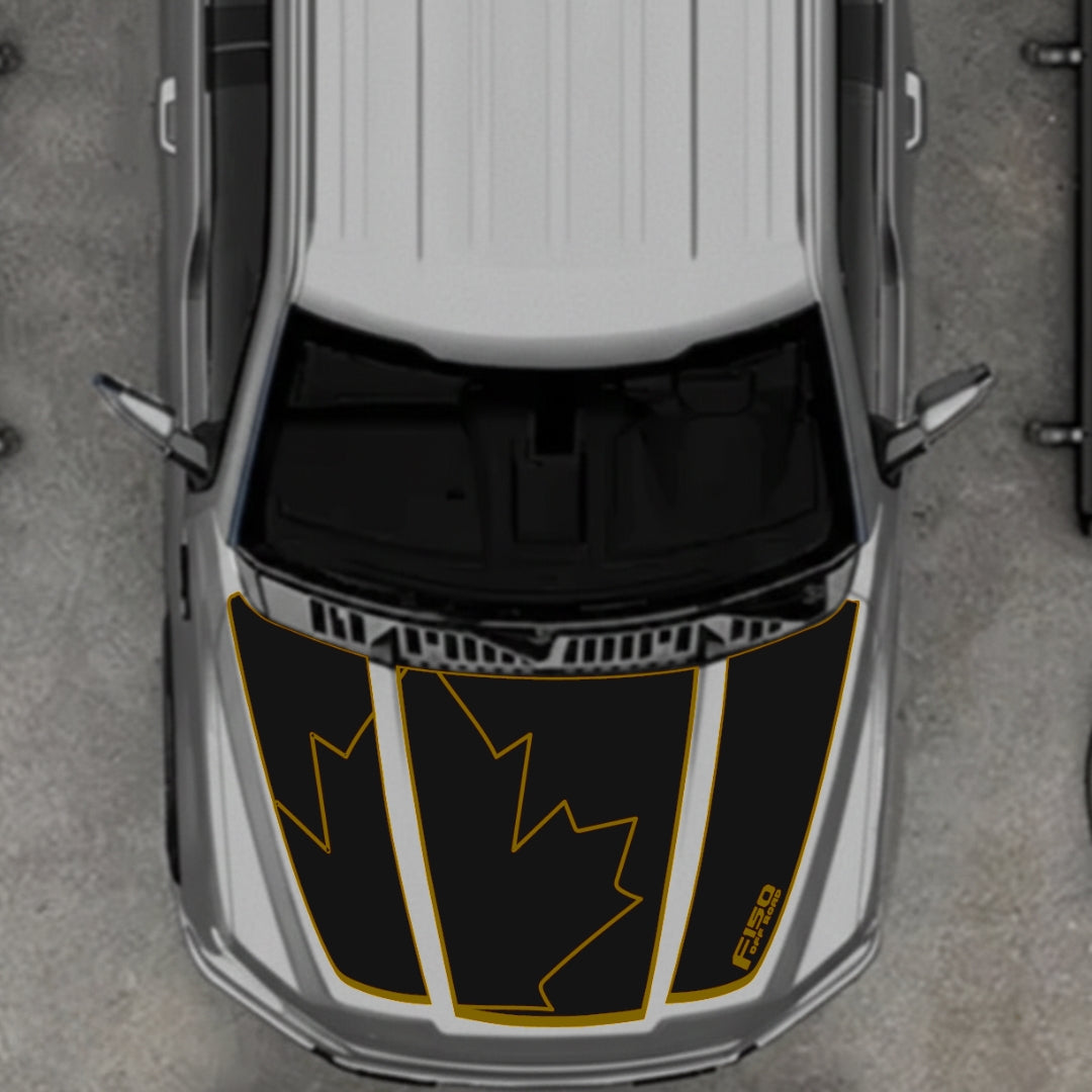 Hood Panel Decal/Sticker - Canada Style 27 Graphic Kit - For Ford F-150 2020-2026 - Premium Vinyl
