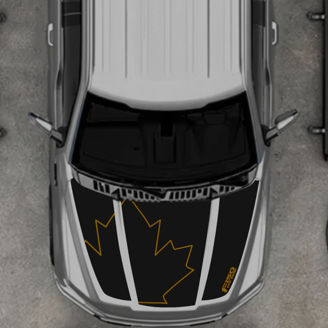 Hood Panel Decal/Sticker - Canada Style 28 Graphic Kit - For Ford F-150 2020-2026 - Premium Vinyl
