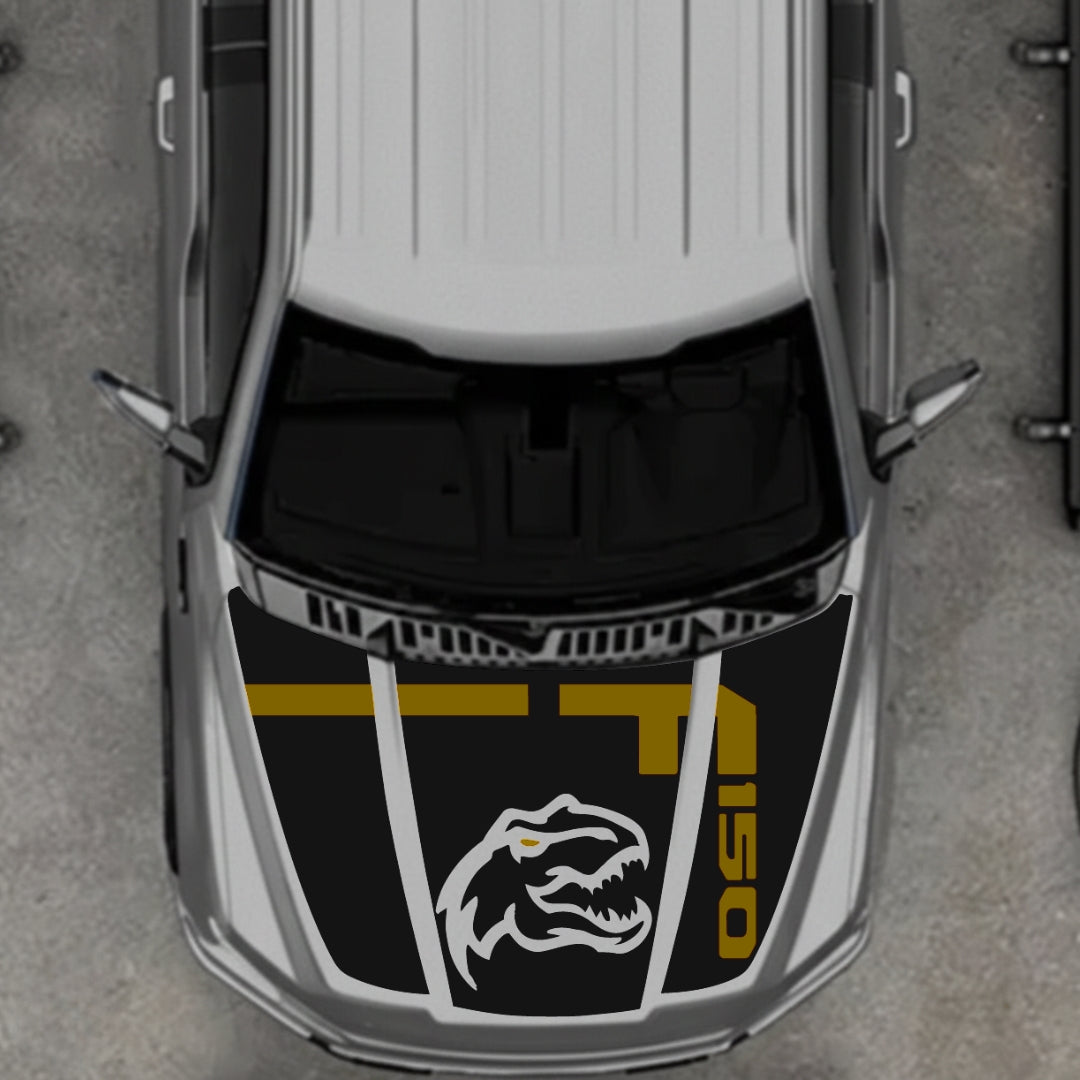 Hood Panel Decal/Sticker - Rex Style 3 Graphic Kit - For Ford F-150 2020-2026 - Premium Vinyl