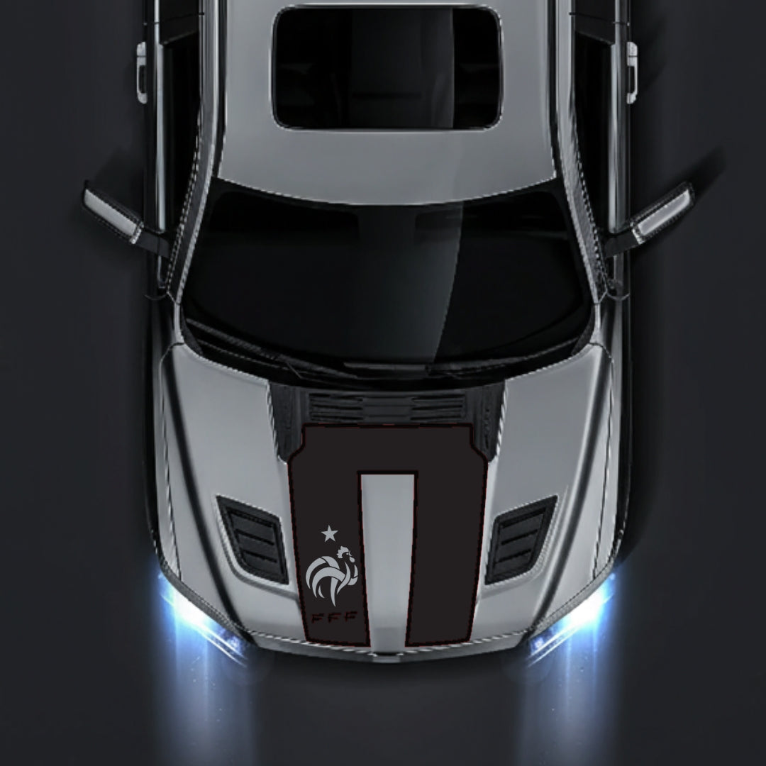 Hood Panel Decal/Sticker - French Football Federation Logo - Border Graphic Kit - For Dodge RAM 1500 2019-2025 - Premium Vinyl