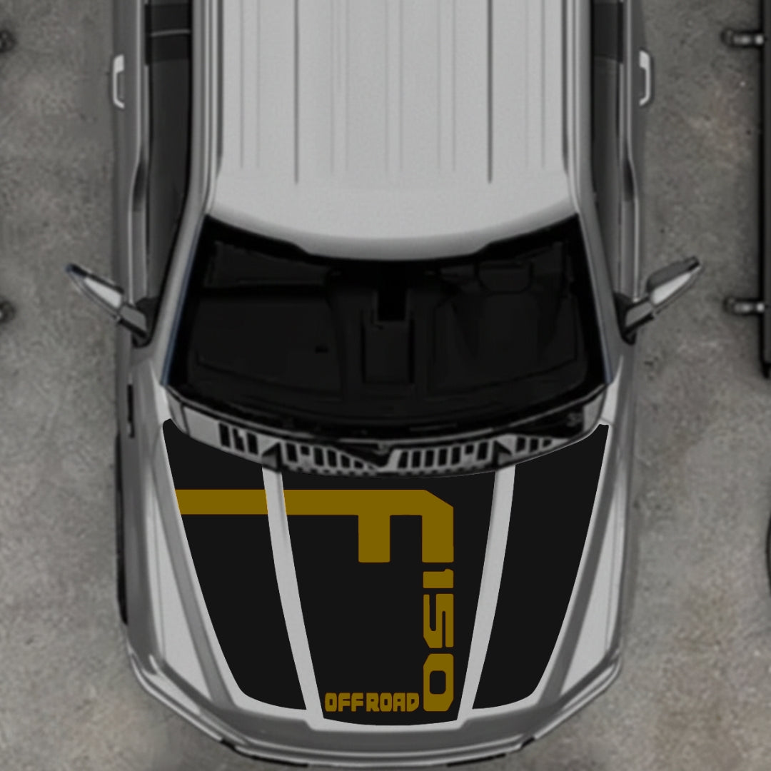 Hood Panel Decal/Sticker - Style 8 Graphic Kit - For Ford F-150 2020-2026 - Premium Vinyl
