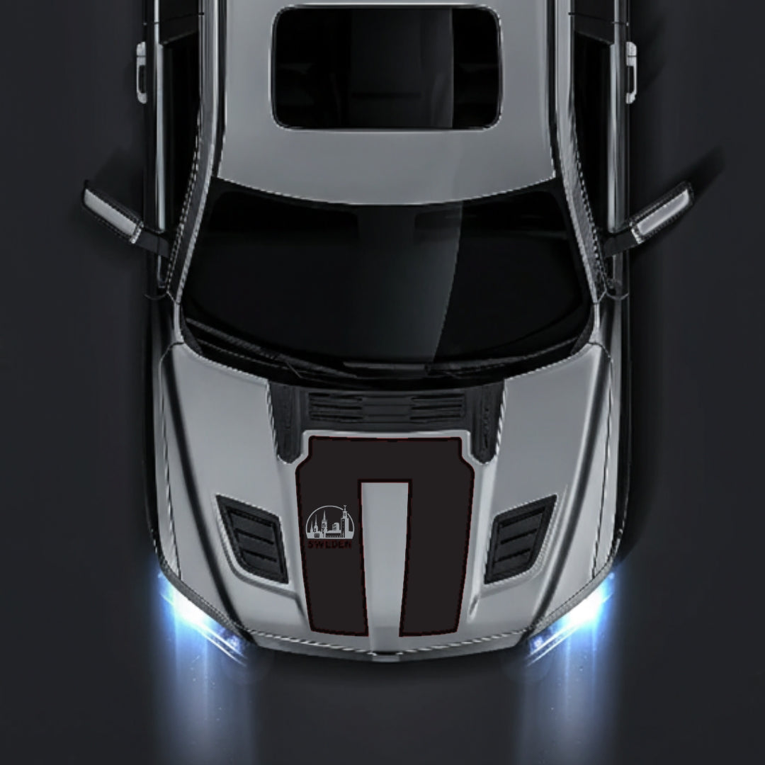 Hood Panel Decal/Sticker - Sweden - Cut - Border Graphic Kit - For Dodge RAM 1500 2019-2025 - Premium Vinyl