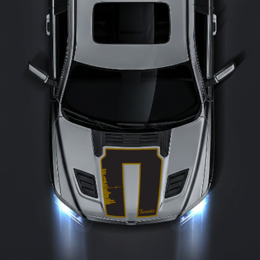 Performance Hood Panel Decal/Sticker - Toronto Skyline - Border Graphic Kit - For Dodge RAM 1500 2019-2025 - Premium Vinyl