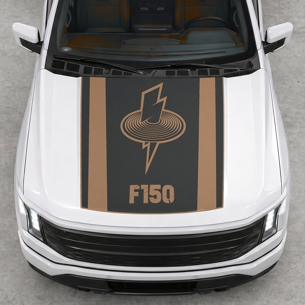 Hood Panel Decal/Sticker - Magnetic Field Graphic Decal Graphic Kit - For FORD F-150 2015-2020 - Premium Vinyl