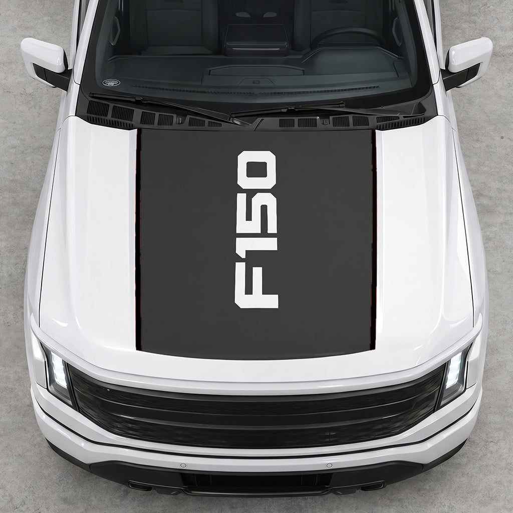 Hood Panel Decal/Sticker - Solid F150 Graphic Decal Graphic Kit - For Ford F-150 2015-2020 - Premium Vinyl