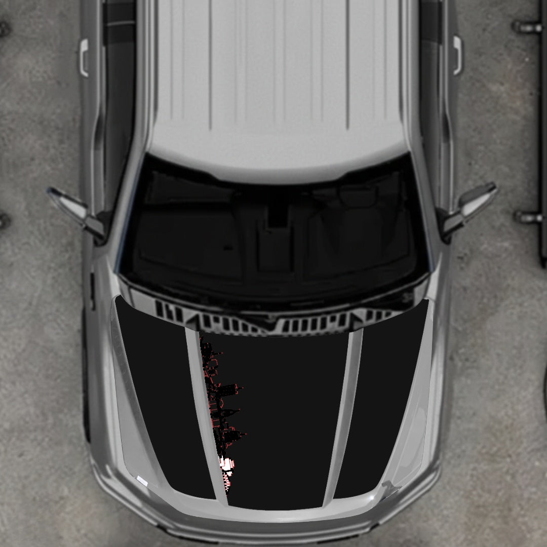 Hood Panel Decal/Sticker - Winnipeg Skyline Graphic Kit - For Ford F-150 2020-2026 - Premium Vinyl