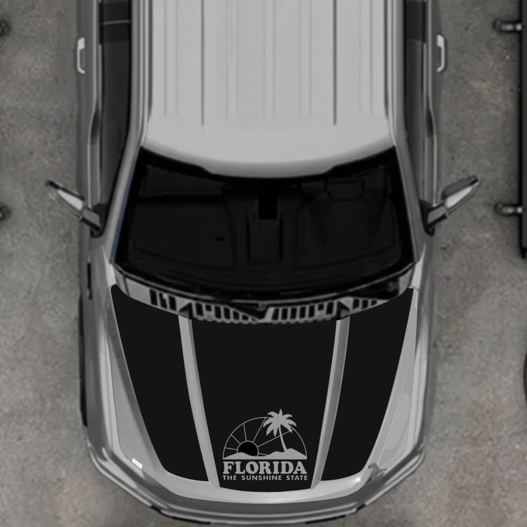 Hood Panel Decal/Sticker - Florida - Cut Graphic Kit - For Ford F-150 2020-2026 - Premium Vinyl