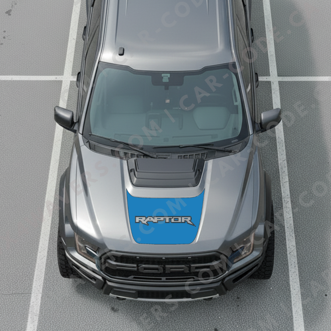 Hood Panel Decal/Sticker - Custom Off-Road Text (Filled or Cut-Out) - For Ford F-150 Raptor 2017-2025 - Matte Printed 3M or Avery Cut-Vinyl